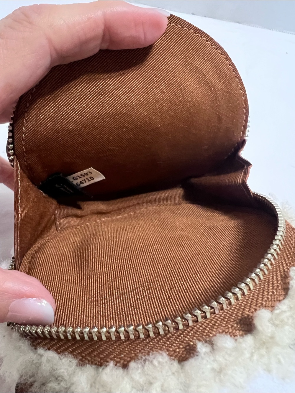 Extremely Rare Coach F64710  Teddy Bear Leather and Shearling Coin Purse - Picture 5 of 16
